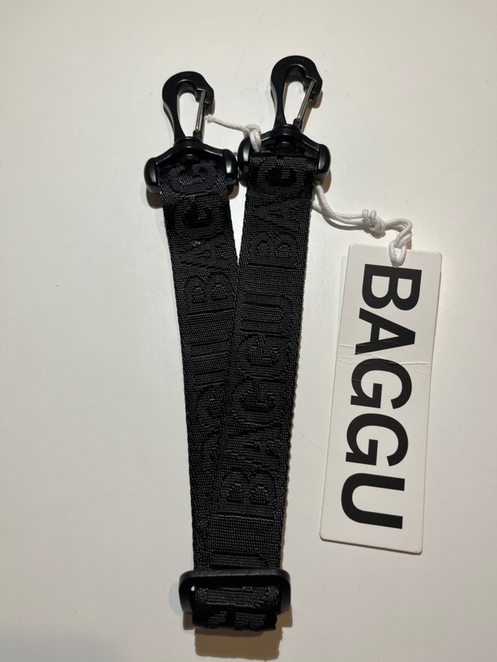 NWT BAGGU Japan Attachable Shoulder Strap - Black w/Black Logo